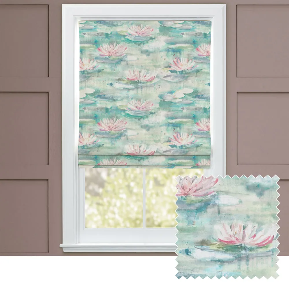 Perdita Printed Made to Measure Roman Blinds Moonstone chic floor carpet  