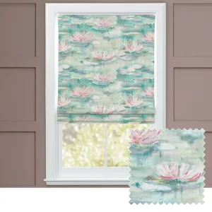 Perdita Printed Made to Measure Roman Blinds Moonstone chic floor carpet  