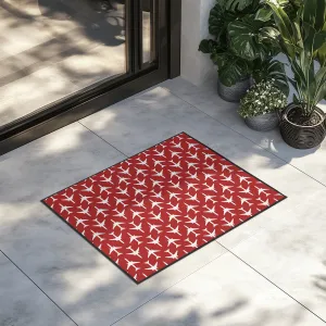 Perfectly Sized Seamless Airplanes Red Designed Door Mats door entrance rug