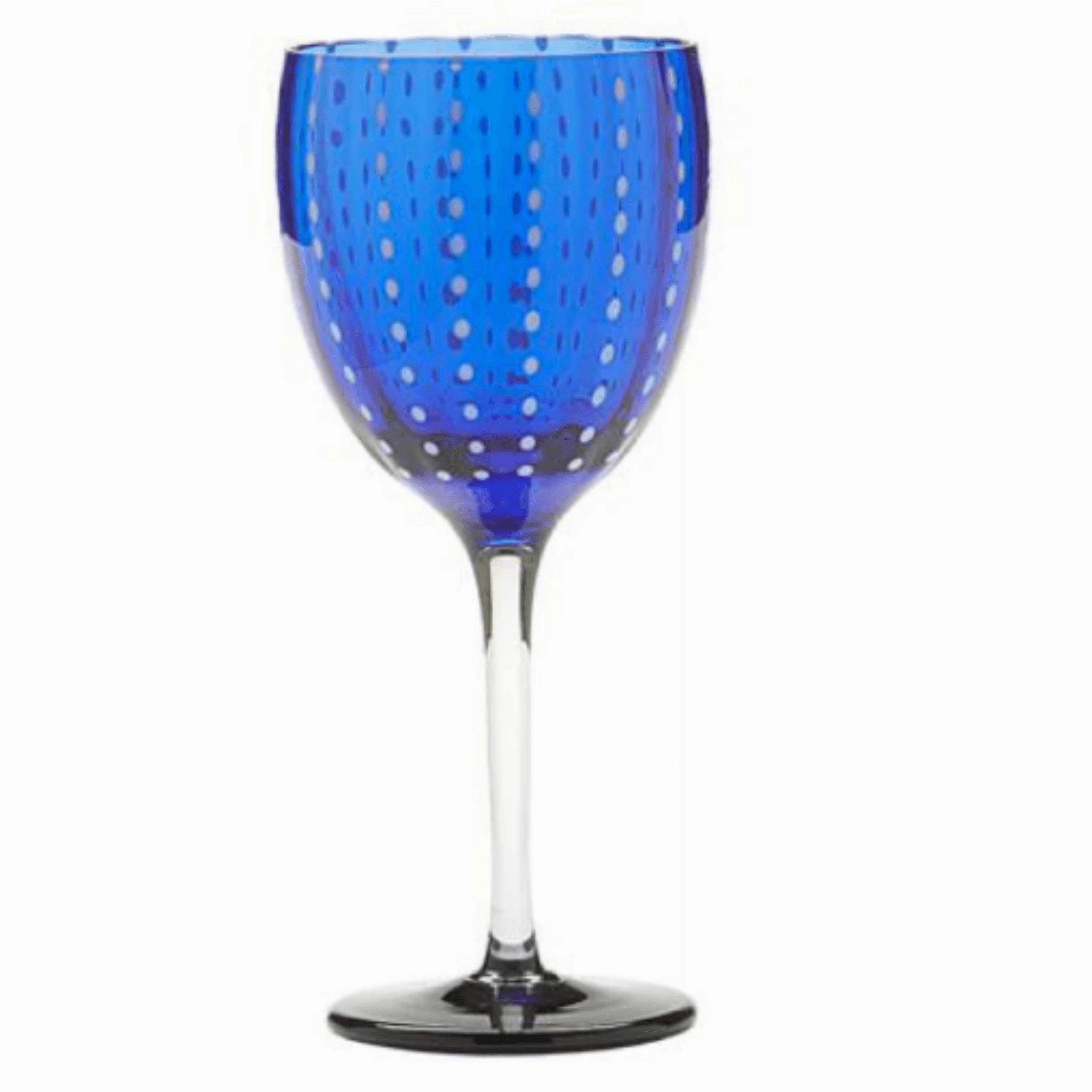 Perle Colored Glass Wine Goblets, Set of 2
