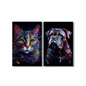 Pet Art Duo by Juliano de Araujo framed mural artwork