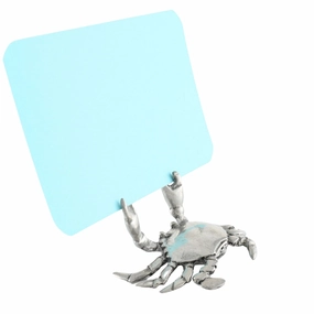Pewter Crab Place Card Holder cute desktop display