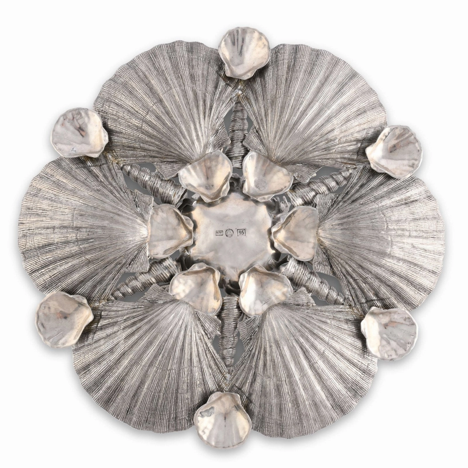 Pewter Marine Life Serving Tray