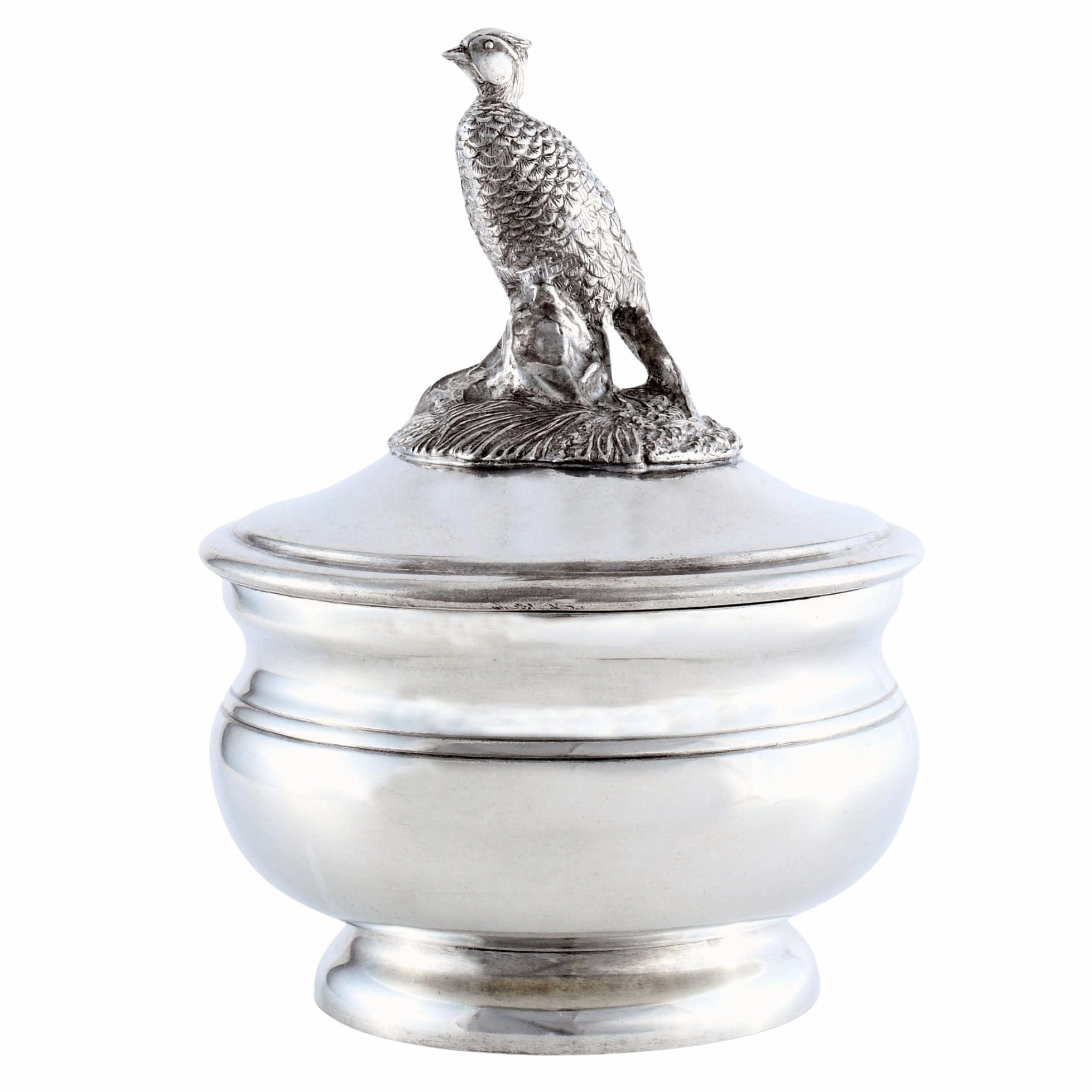 Pewter Pheasant Sauce Bowl cute desktop display