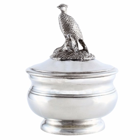 Pewter Pheasant Sauce Bowl cute desktop display