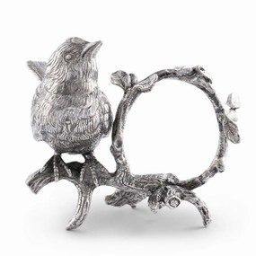 Pewter Song Bird Napkin Ring cute desktop display