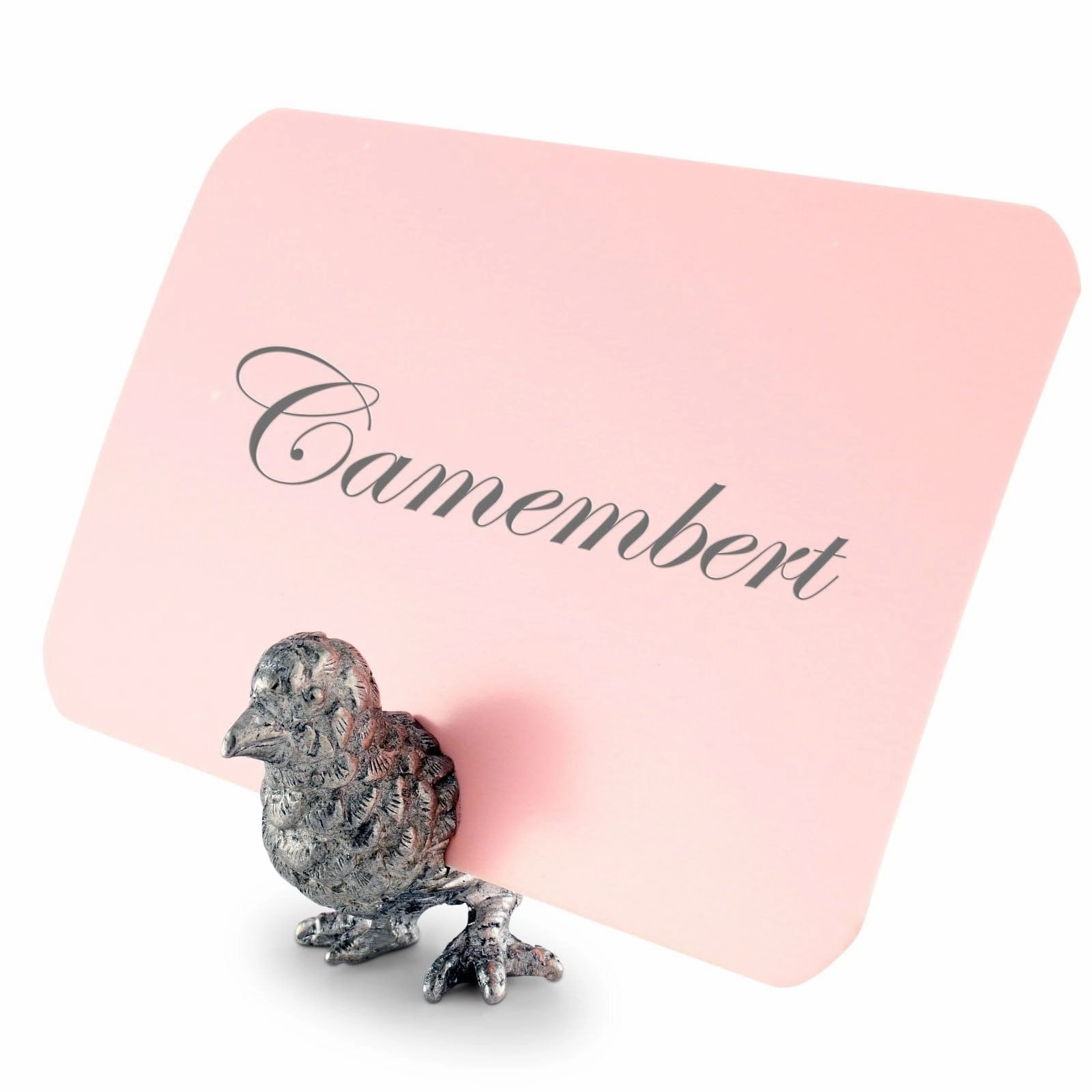 Pewter Song Bird Place Card Holder