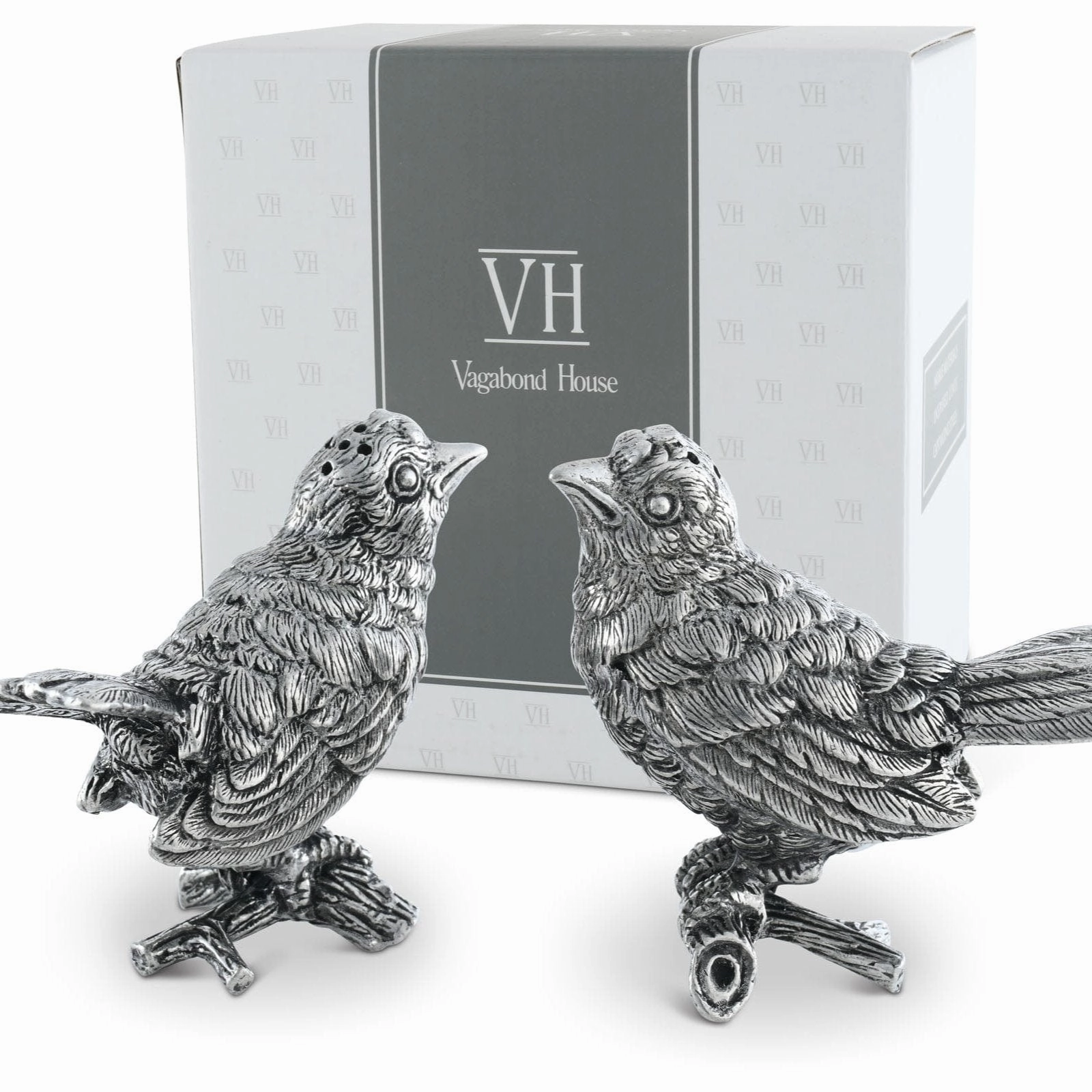 Pewter Song Birds Salt & Pepper Set