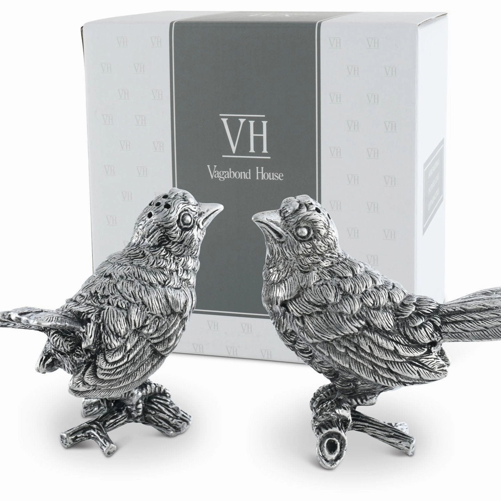Pewter Song Birds Salt & Pepper Set