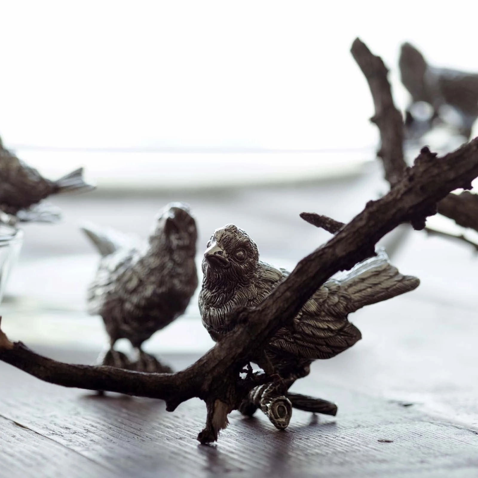 Pewter Song Birds Salt & Pepper Set