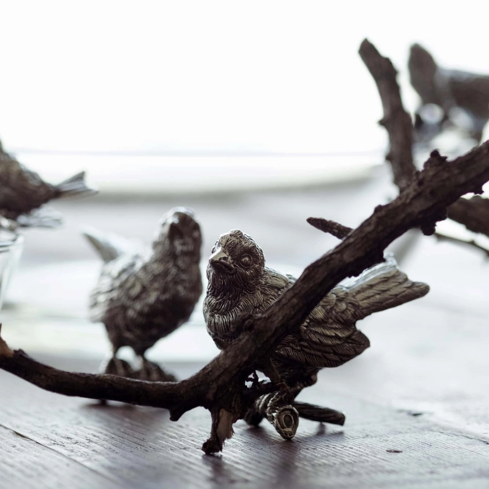 Pewter Song Birds Salt & Pepper Set