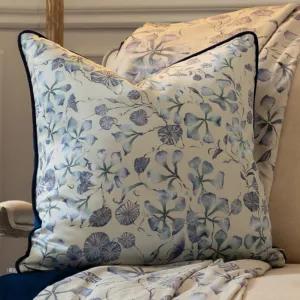 Philipa Printed Piped Cushion Blue modern fashion rug  