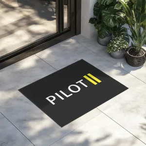 Pilot & Stripes (2 Lines) Designed Door Mats door entrance rug