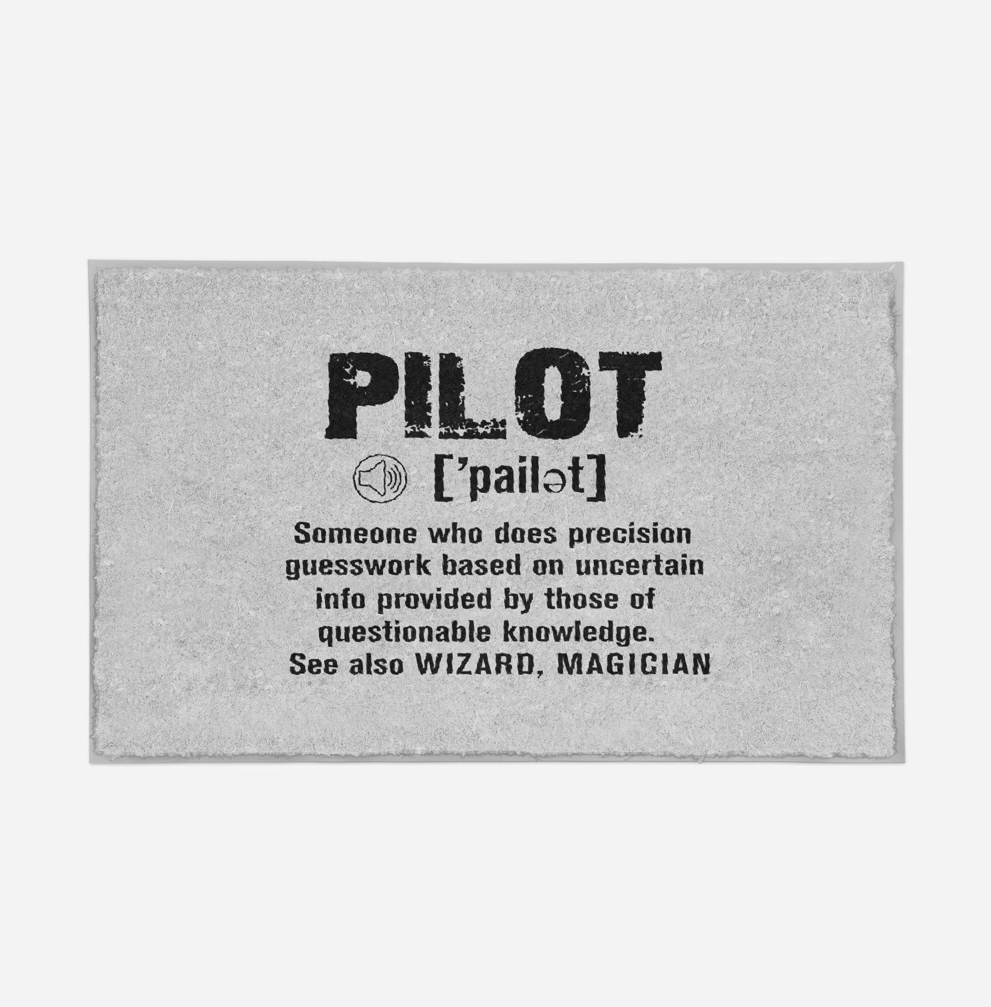 Pilot [Noun] Designed Door Mats