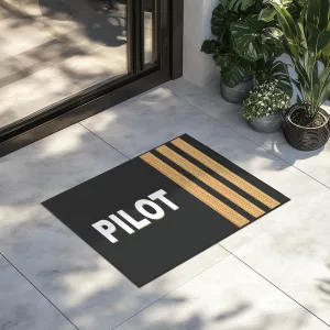 Pilot Text & Epaulettes (3 Lines) Designed Door Mats door entrance rug