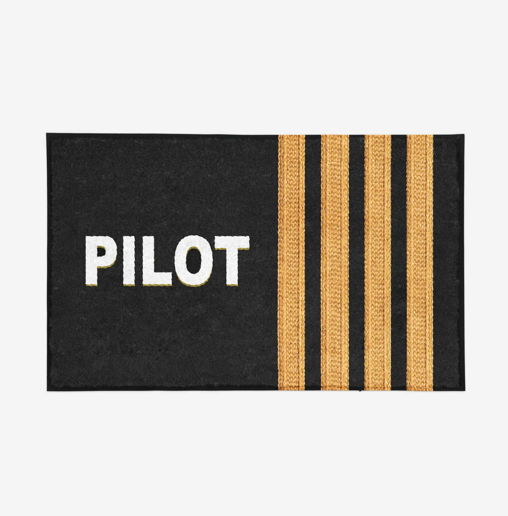 Pilot Text & Epaulettes (4 Lines) Designed Door Mats