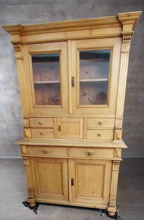PINE CUPBOARD WITH GLASS DOOR artistic wall mural