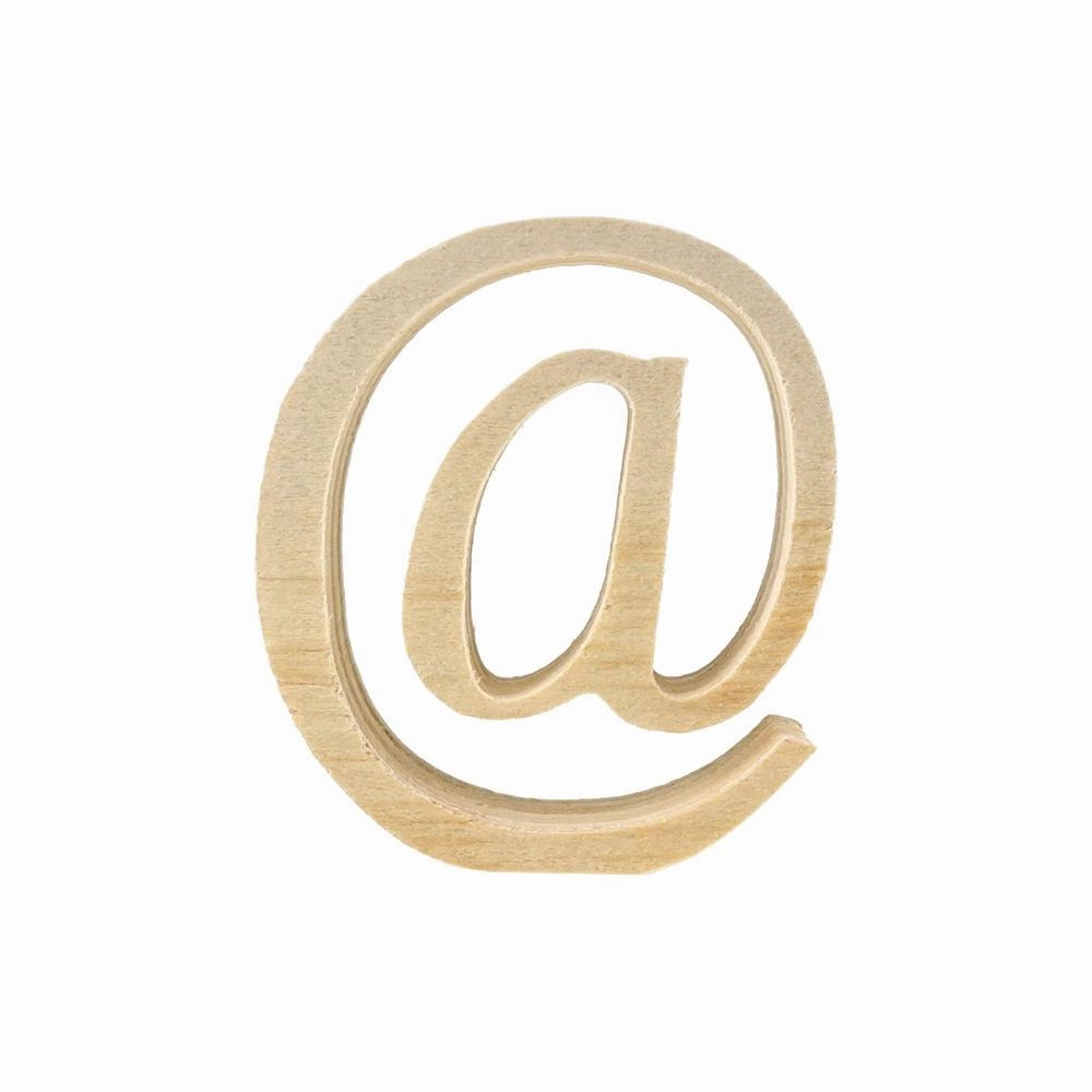 Pine Standing Wood Letters Numbers and Symbols, 2-inch, 3-count