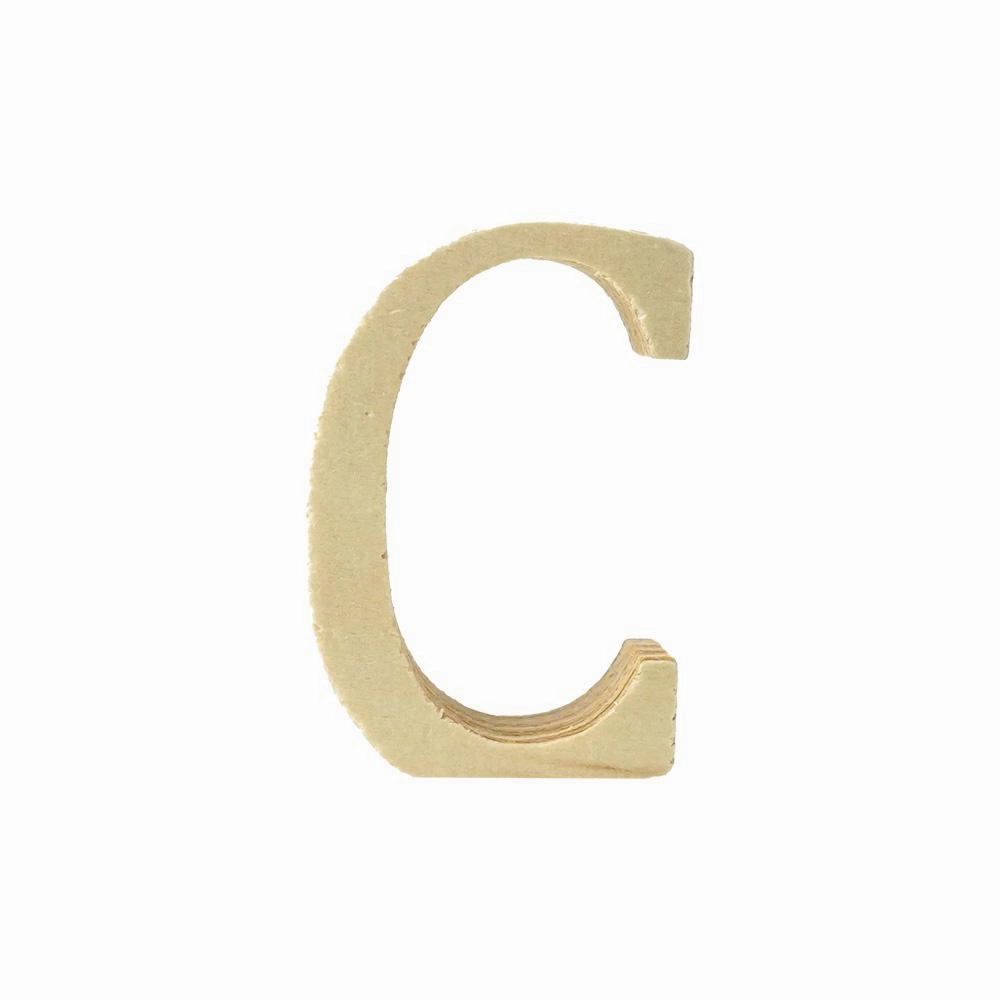 Pine Standing Wood Letters Numbers and Symbols, 2-inch, 3-count