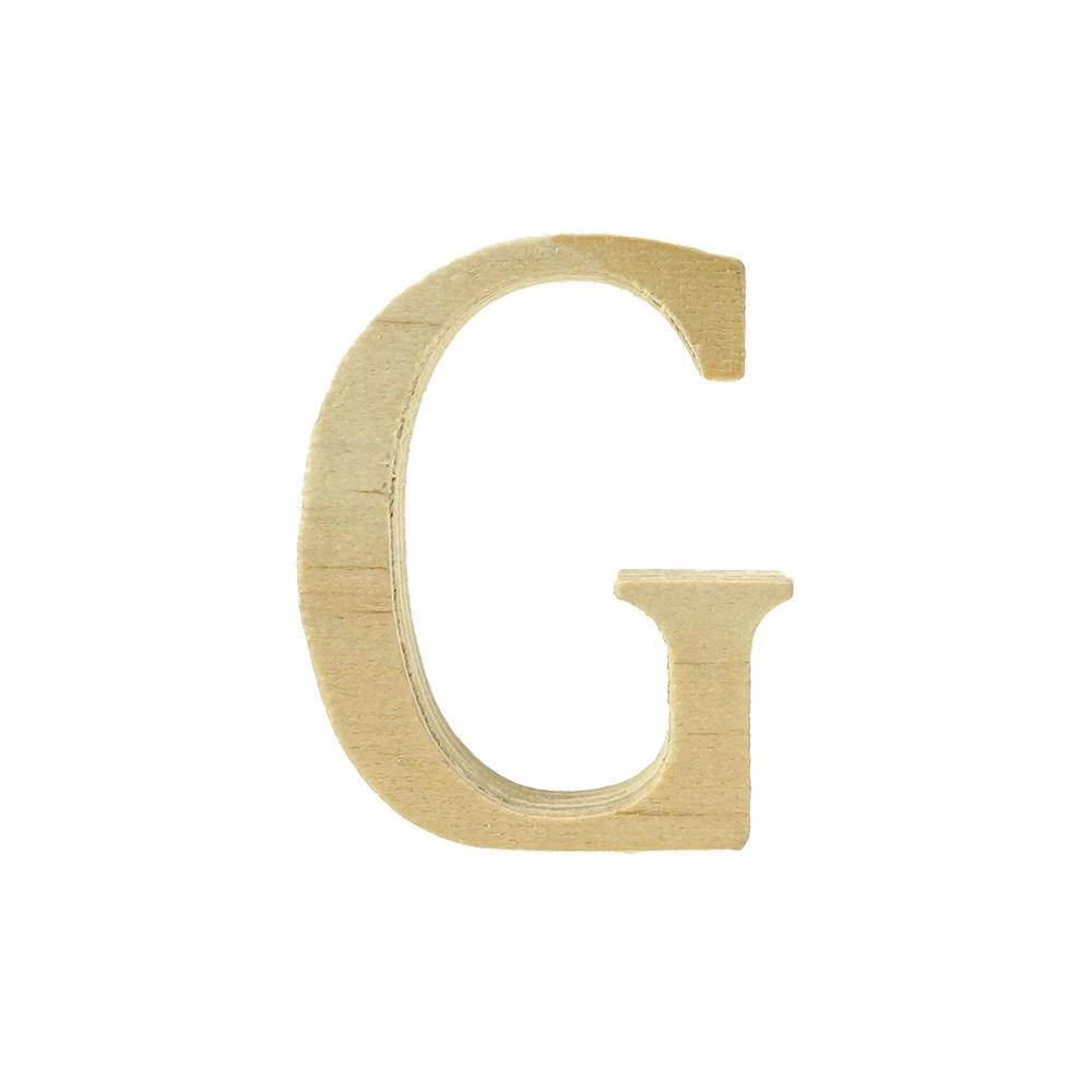 Pine Standing Wood Letters Numbers and Symbols, 2-inch, 3-count