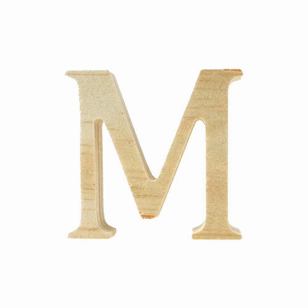 Pine Standing Wood Letters Numbers and Symbols, 2-inch, 3-count
