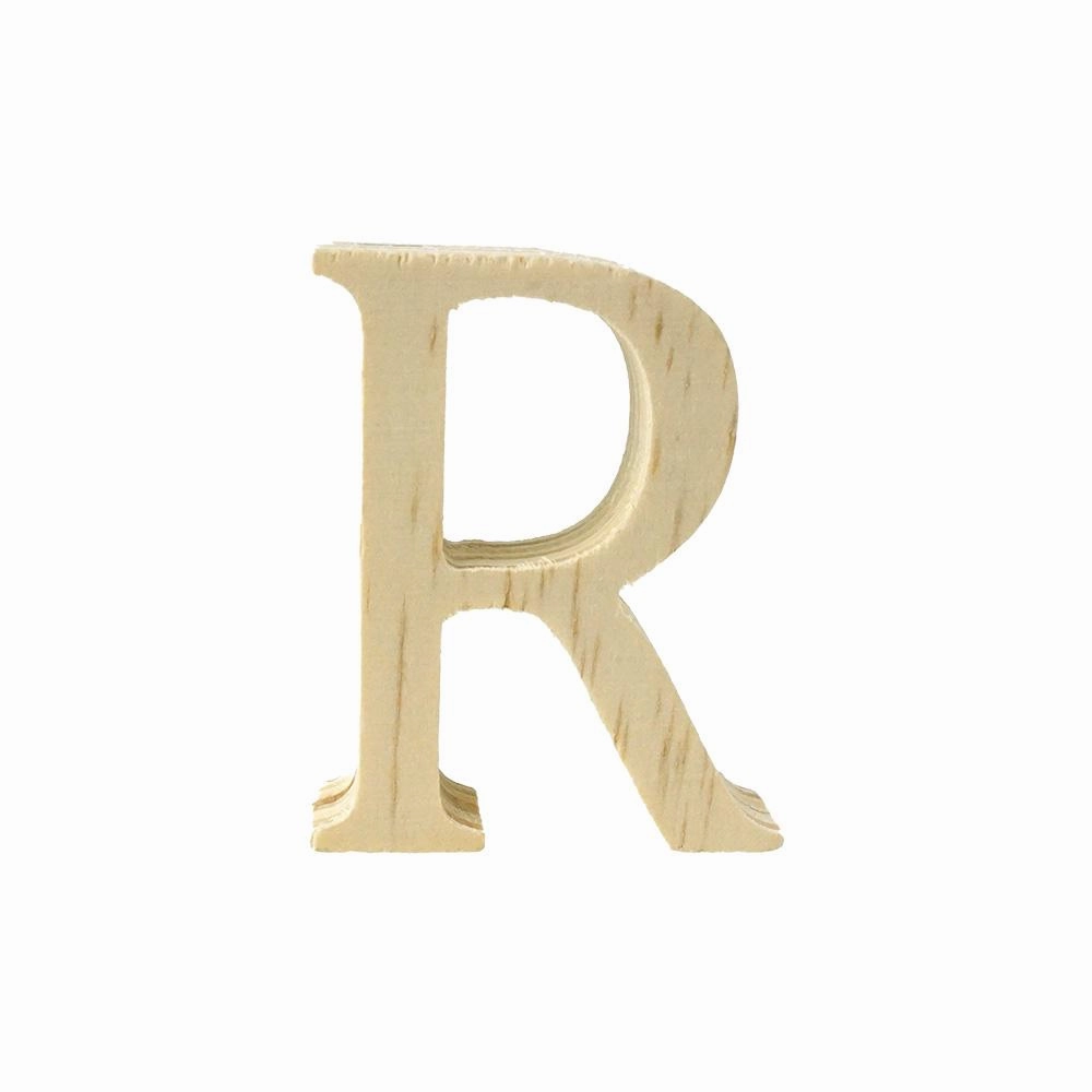 Pine Standing Wood Letters Numbers and Symbols, 2-inch, 3-count