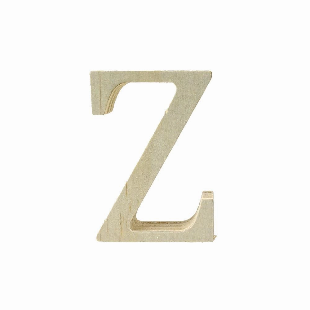 Pine Standing Wood Letters Numbers and Symbols, 2-inch, 3-count