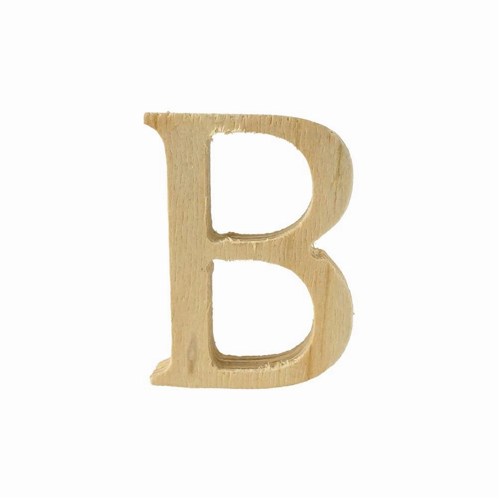 Pine Standing Wood Letters Numbers and Symbols, 2-inch, 3-count