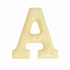 Pine Wood Beveled Wooden Letters and Numbers, 5-13/16-inch, Natural wooden room decoration