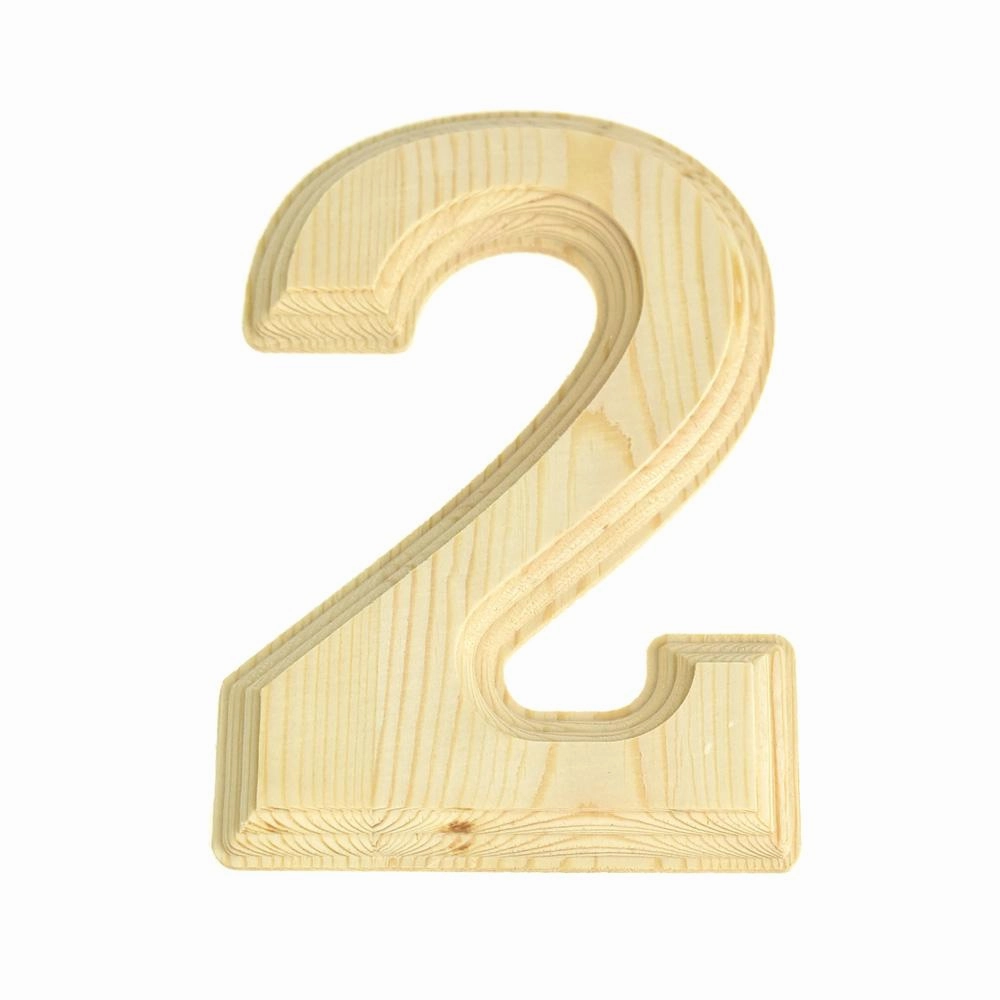 Pine Wood Beveled Wooden Letters and Numbers, 5-13/16-inch, Natural