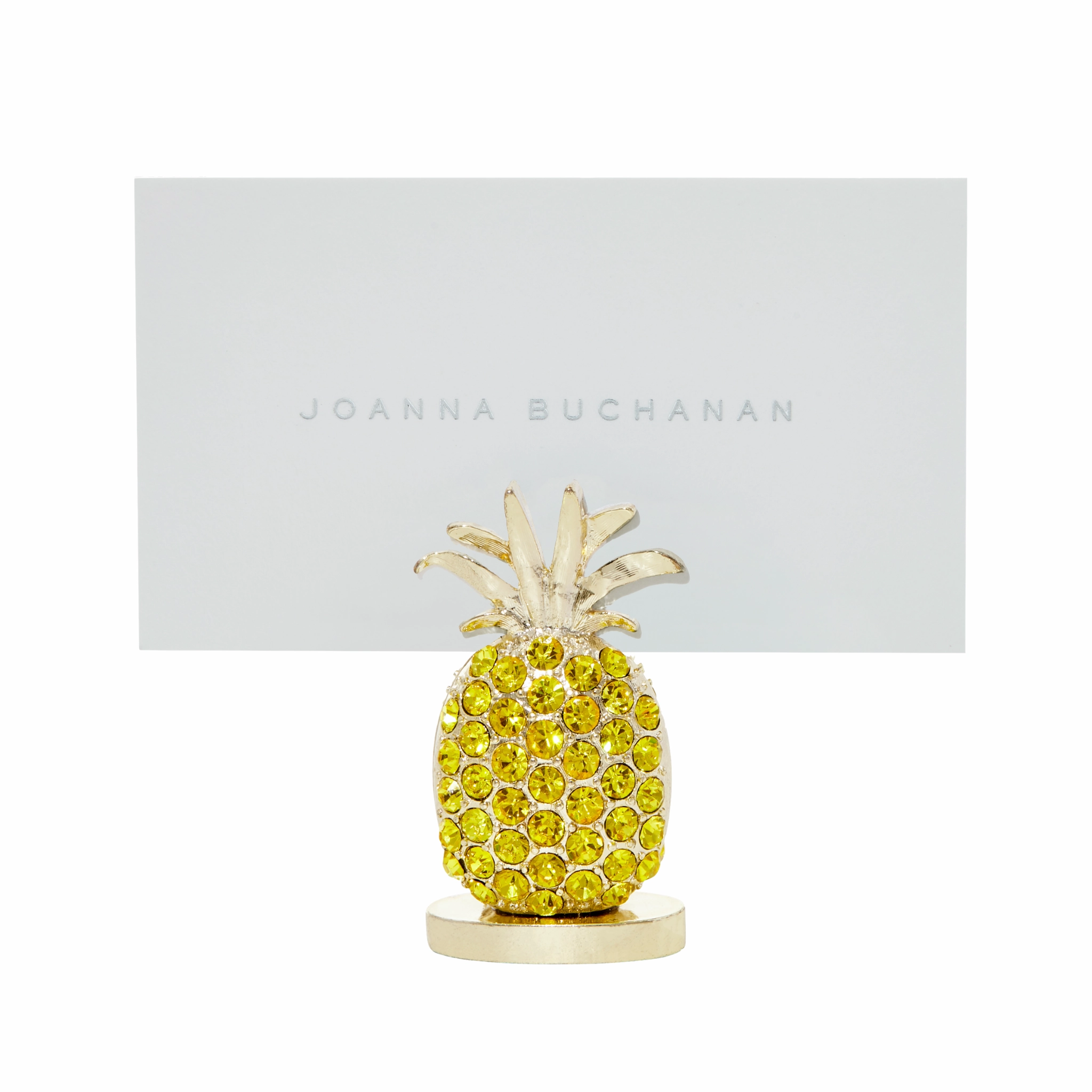 Pineapple Placecard Holders, Yellow, Set of Two cute desktop display