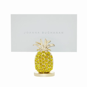 Pineapple Placecard Holders, Yellow, Set of Two cute desktop display