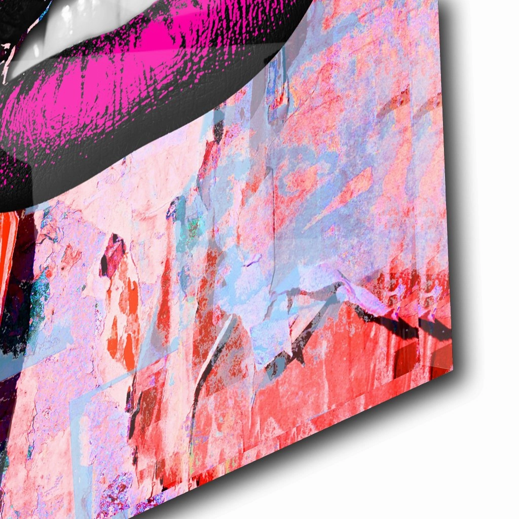 Pink Art Lips Neon on acrylic glass