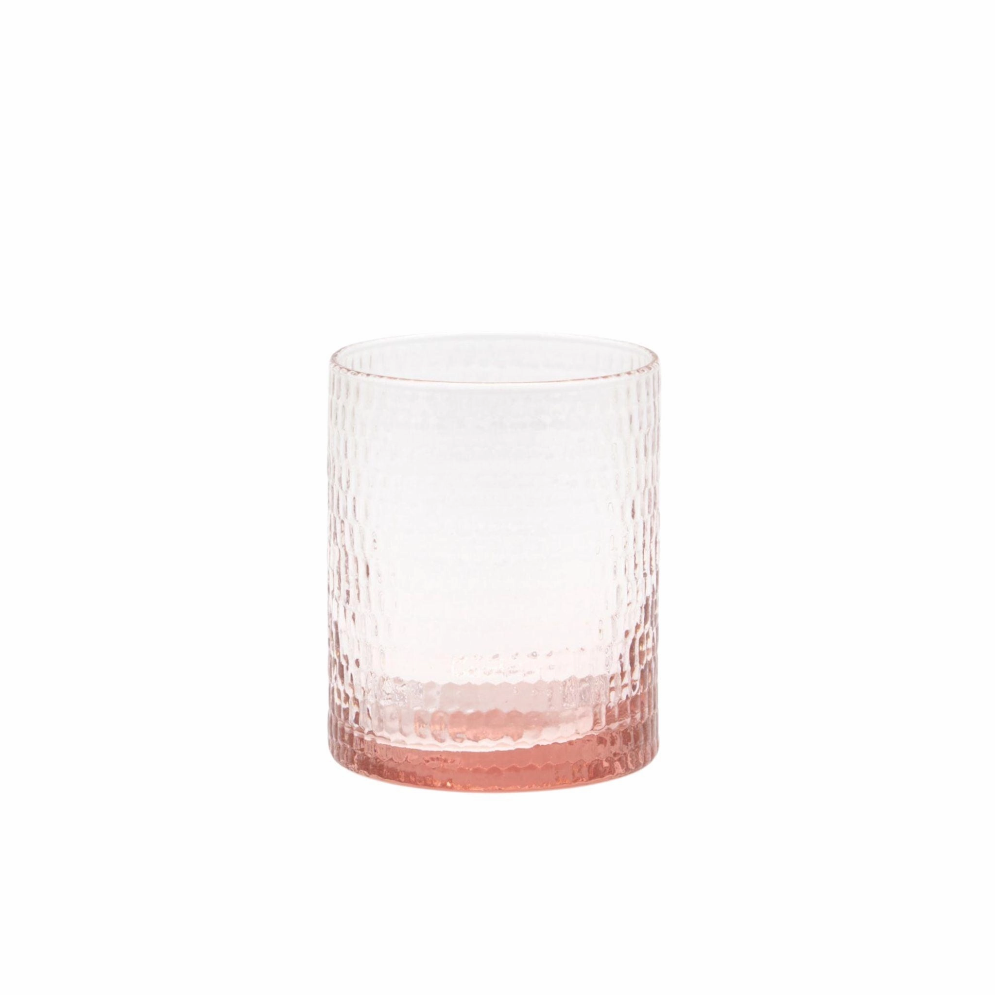 Pink Crocodile Texture Hand Blown Glasses