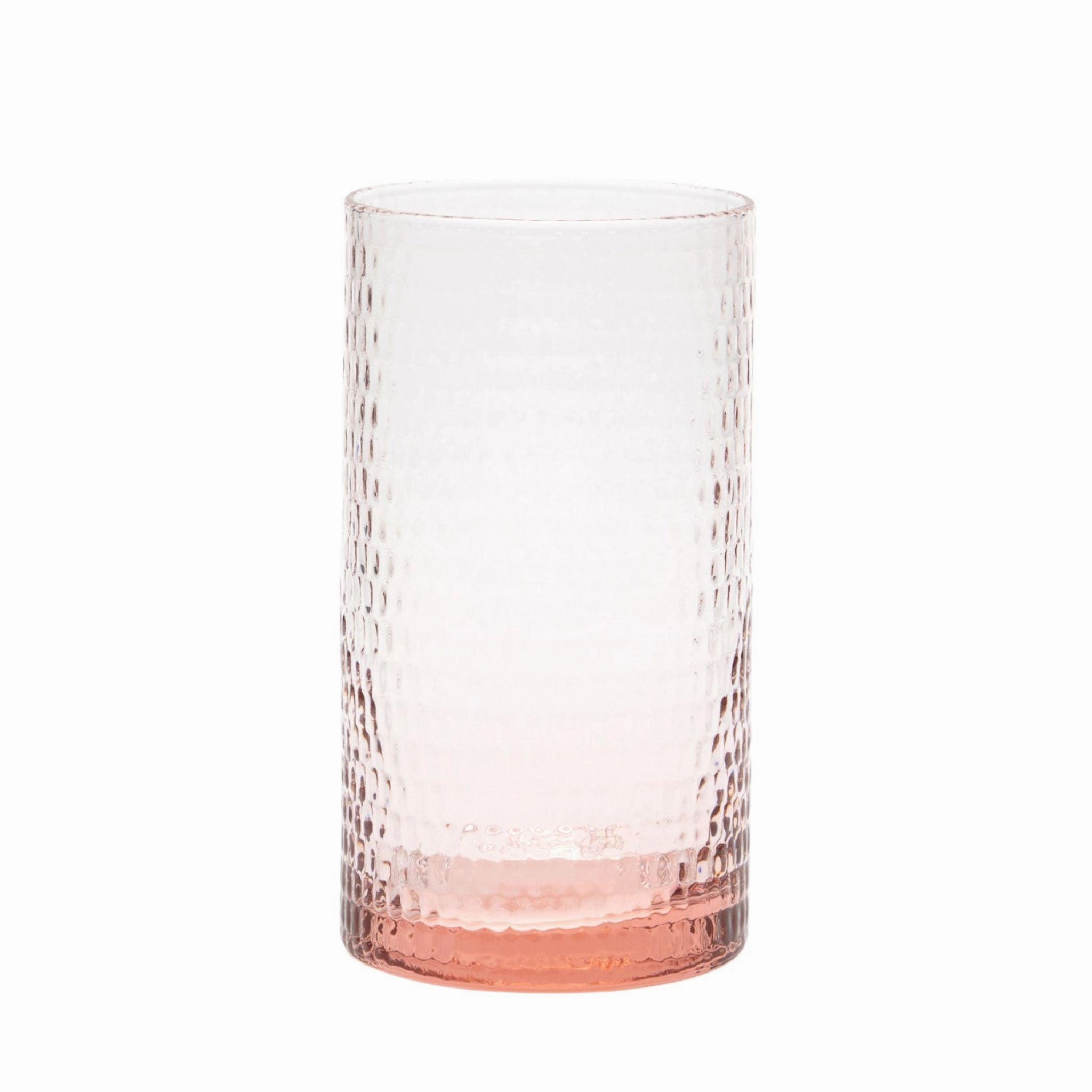 Pink Crocodile Texture Hand Blown Glasses