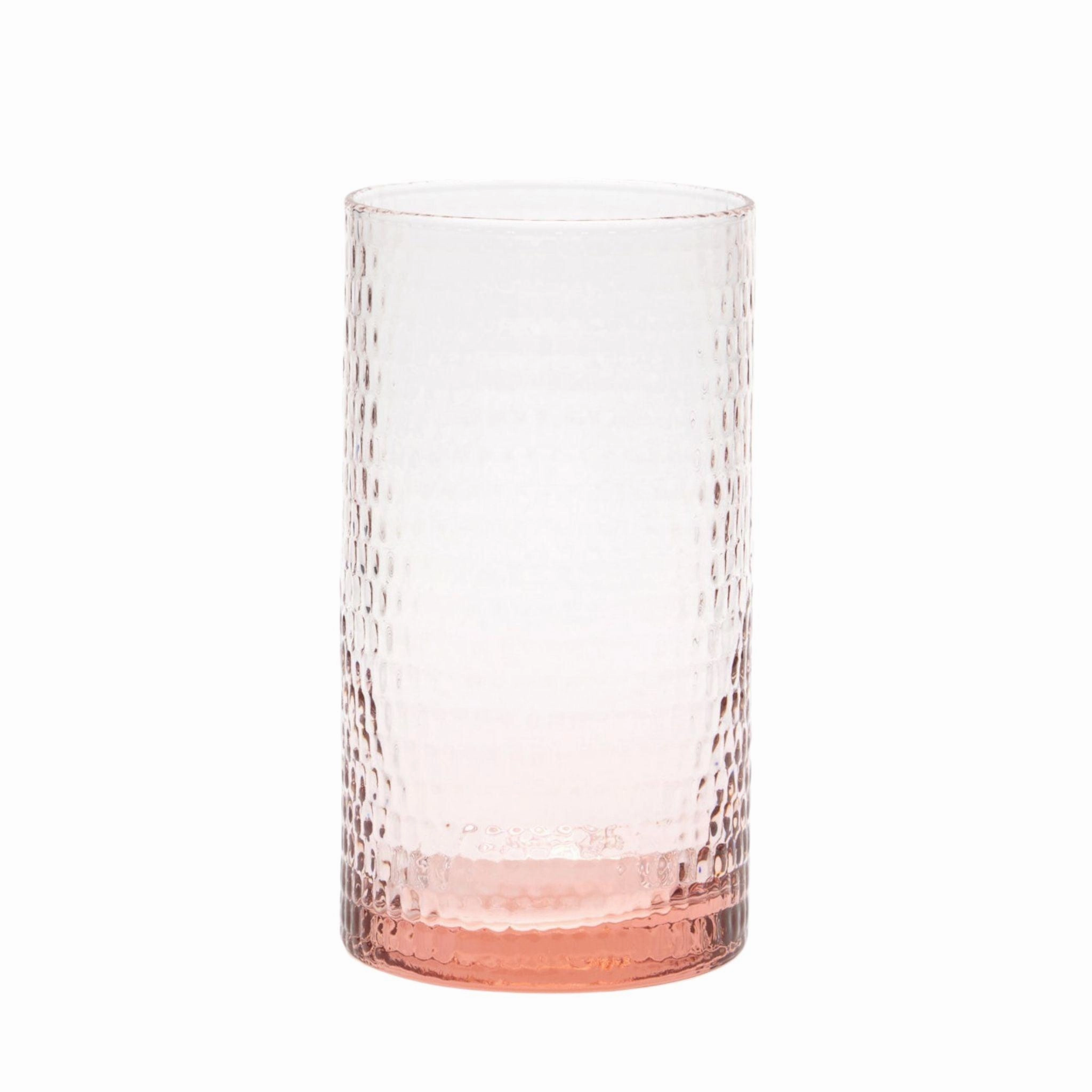 Pink Crocodile Texture Hand Blown Glasses