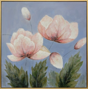 Pink Flower Handmade Oil Painting artistic wall mural