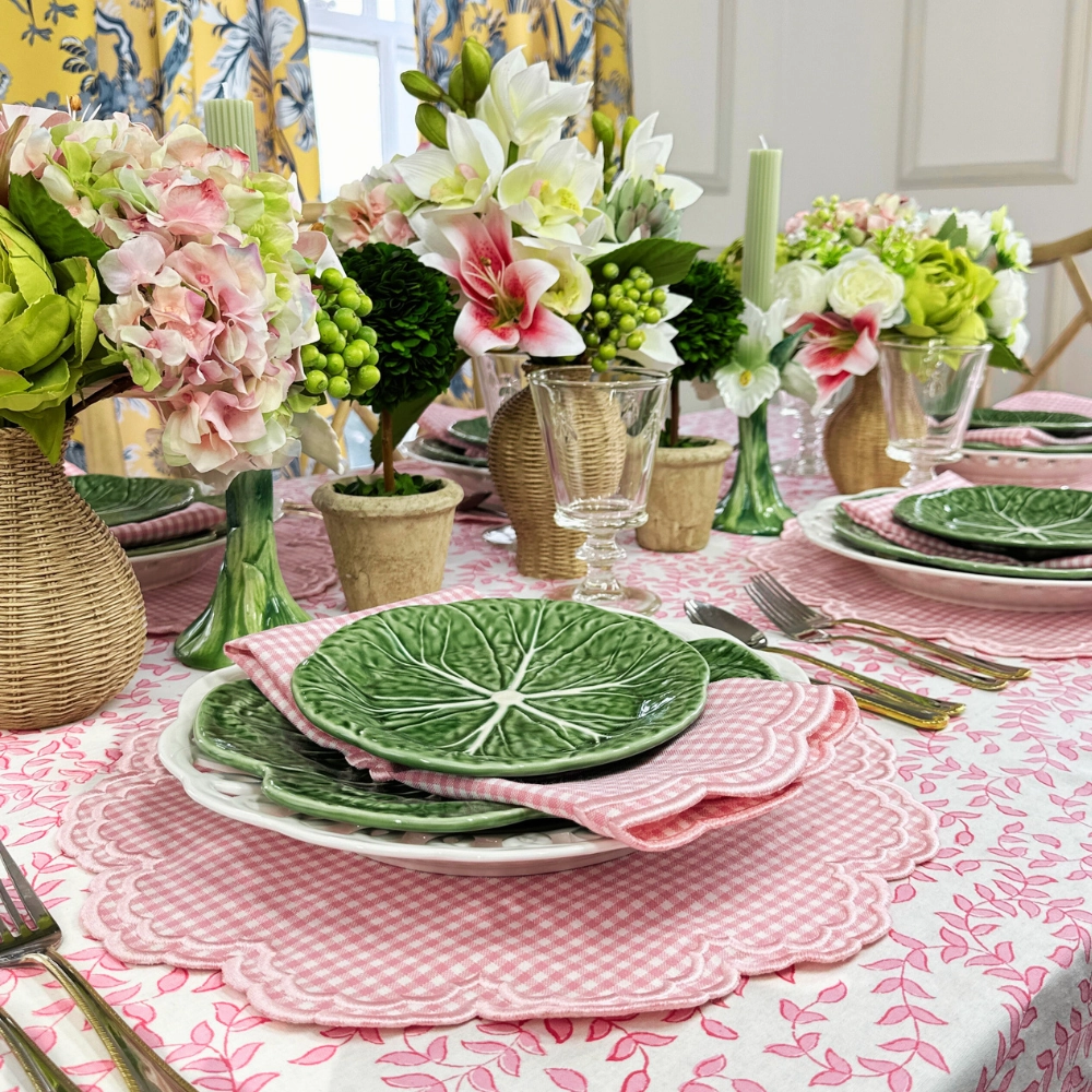 Pink Gingham Bettina Napkin, Set of 4