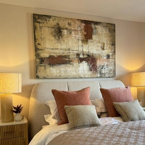 Pink Hue Textural Abstract Painting 150cm modern mural painting