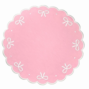 Pink Juliet Bows Placemat, Set of 4 mini desktop sculpture