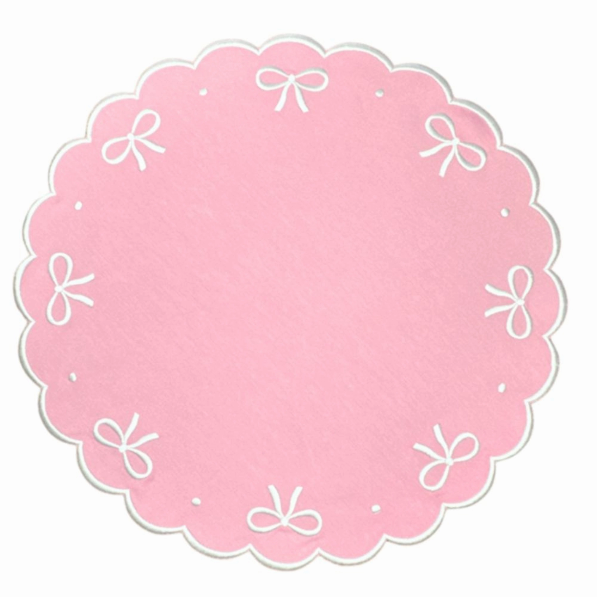 Pink Juliet Bows Placemat, Set of 4 mini desktop sculpture