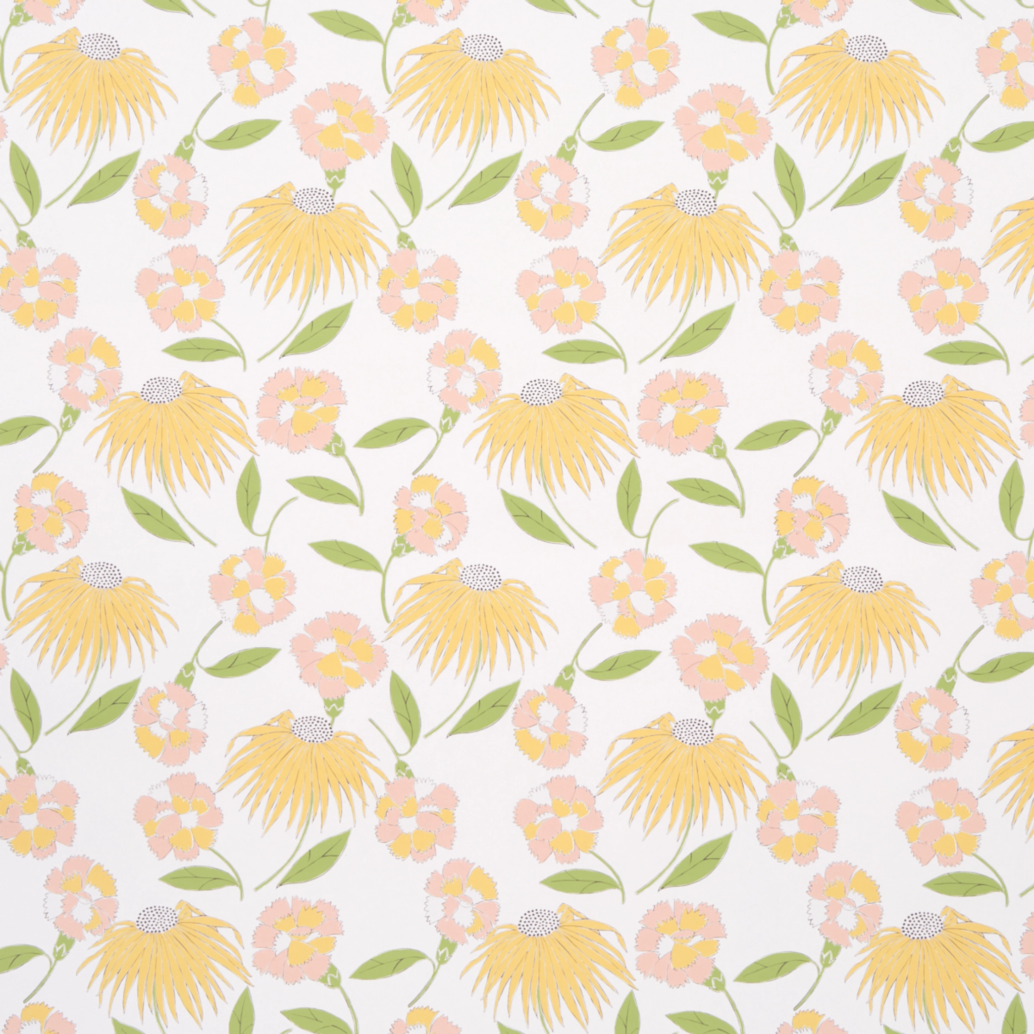 Pink Lemonade Bouquet Toss Wallpaper paper wall covering