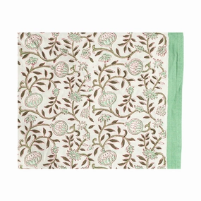 Pink Pomegranate Cabana Printed Floral Tablecloth cute desktop display