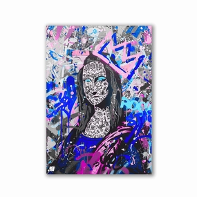 Pink Queen by RS Artist framed mural artwork