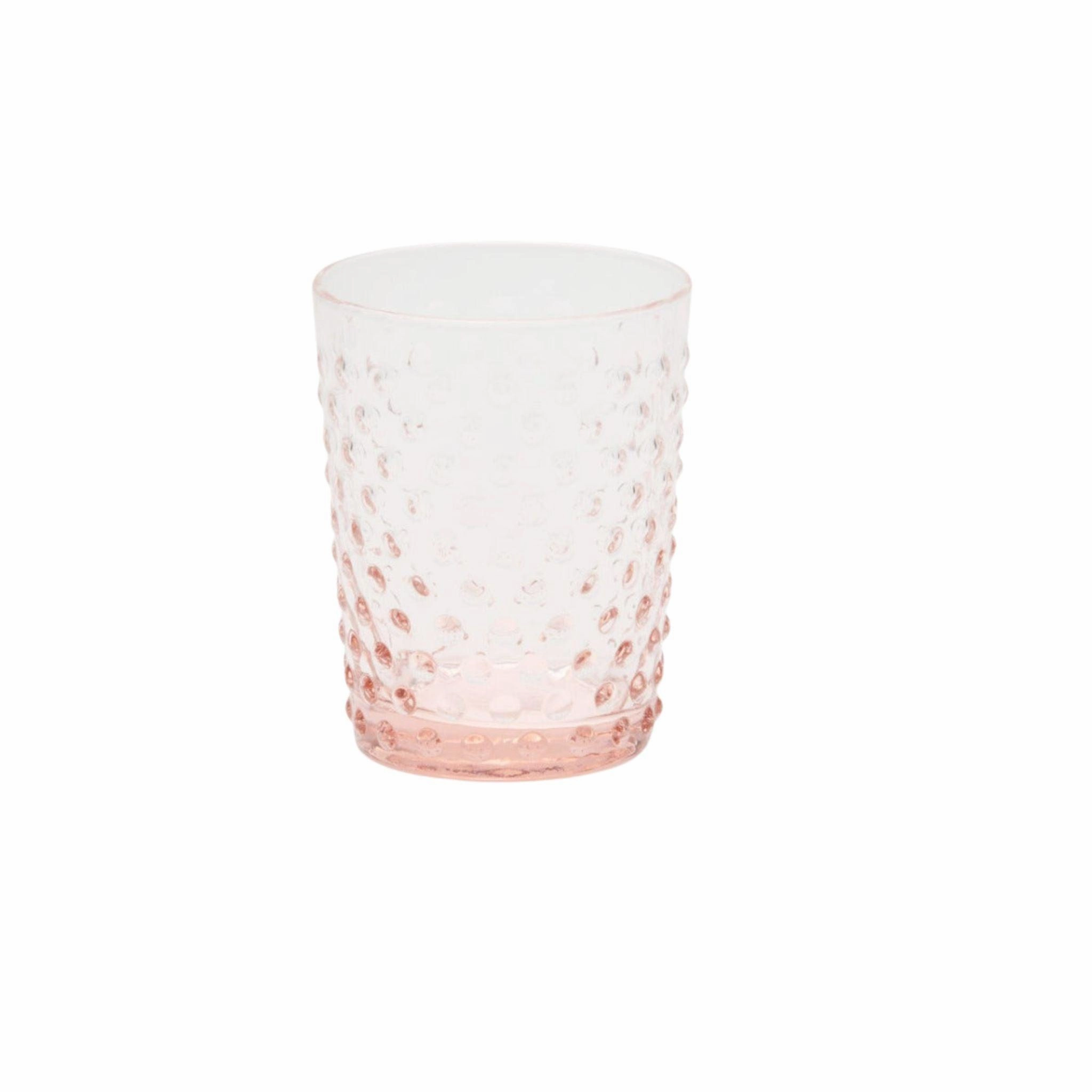 Pink Raised Dot Surface Hand Blown Glasses