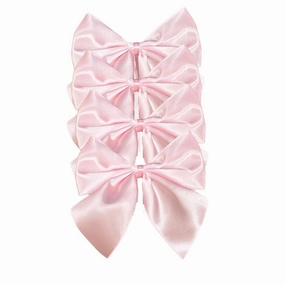 Pink Satin Bow Napkin Ties, Set of 4 cute desktop display