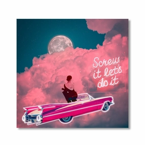 Pink Skies by Housofblk framed mural artwork