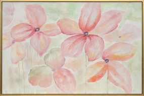 Pink Spring Hand Painting artistic wall mural