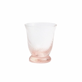 Pink Twisted Bell Shaped Blown Glass Tumbler cute desktop display