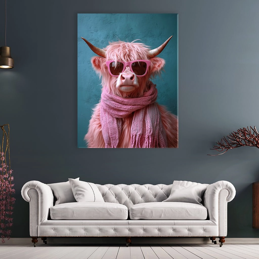 Pinky Highland Cow by Frank Daske